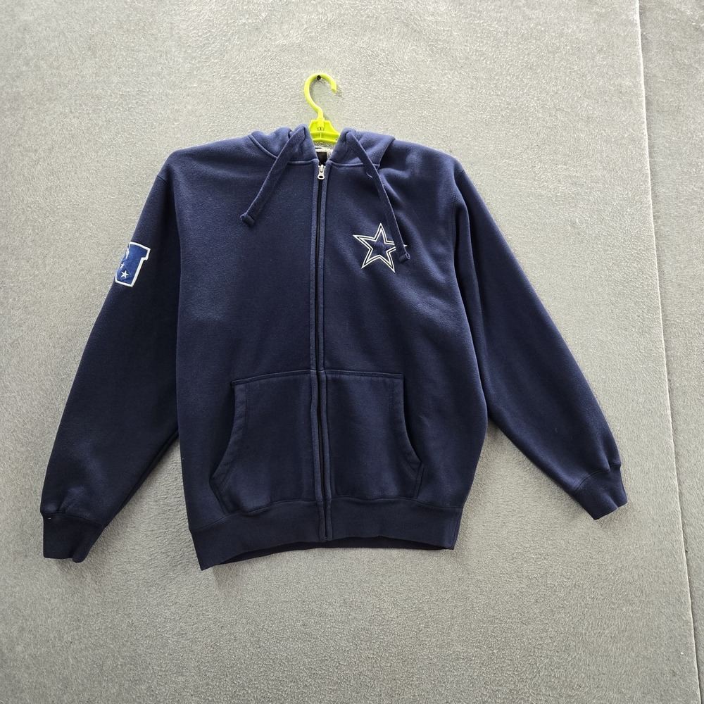 Dallas Cowboys Men Hoodie L/G Navy Embroidered NFL Apparel Sherpa Lined GIII